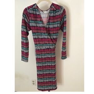 Long sleeve wrap dress